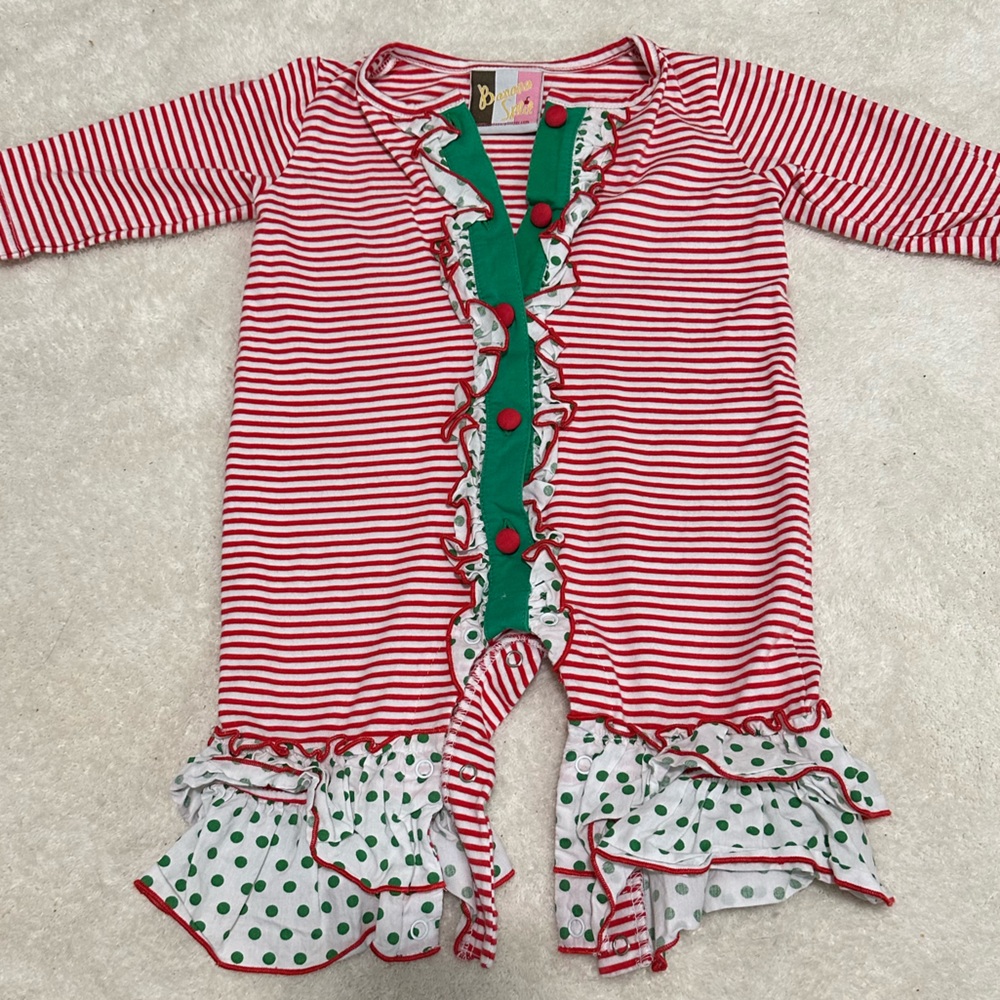 Girls Christmas Boutique Romper